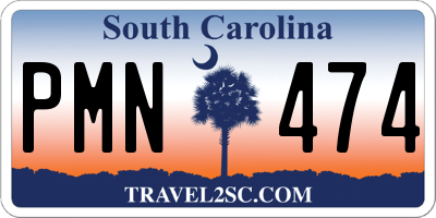 SC license plate PMN474