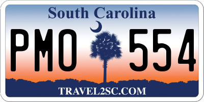 SC license plate PMO554