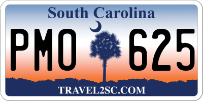 SC license plate PMO625
