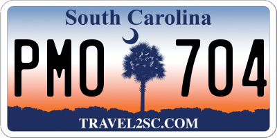 SC license plate PMO704
