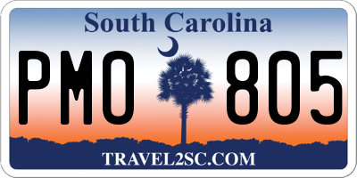 SC license plate PMO805