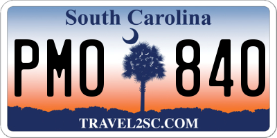 SC license plate PMO840