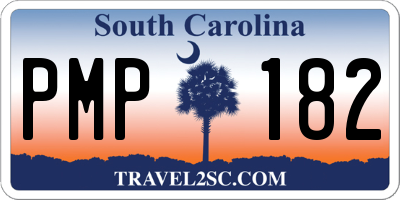 SC license plate PMP182