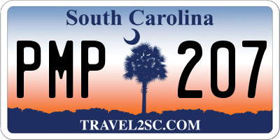SC license plate PMP207