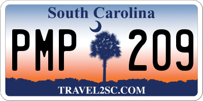 SC license plate PMP209