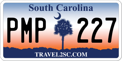 SC license plate PMP227