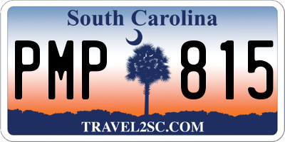 SC license plate PMP815