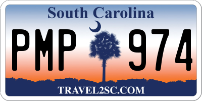 SC license plate PMP974