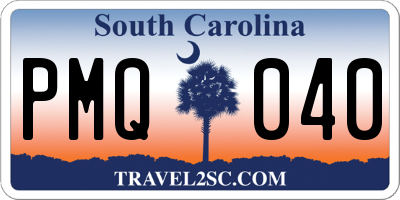 SC license plate PMQ040