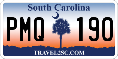 SC license plate PMQ190
