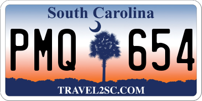 SC license plate PMQ654