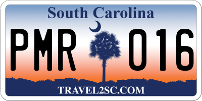 SC license plate PMR016