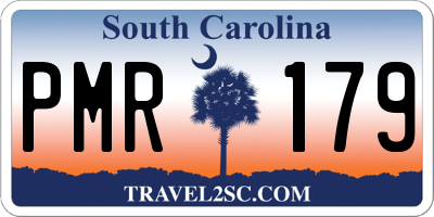 SC license plate PMR179