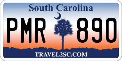 SC license plate PMR890