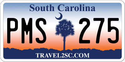 SC license plate PMS275