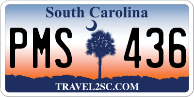 SC license plate PMS436