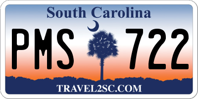 SC license plate PMS722