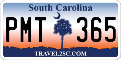SC license plate PMT365