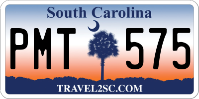 SC license plate PMT575