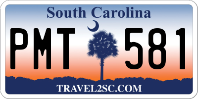 SC license plate PMT581