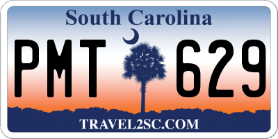SC license plate PMT629