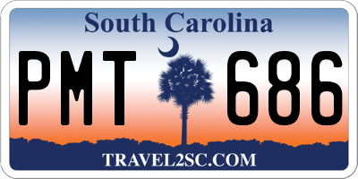 SC license plate PMT686