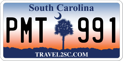 SC license plate PMT991