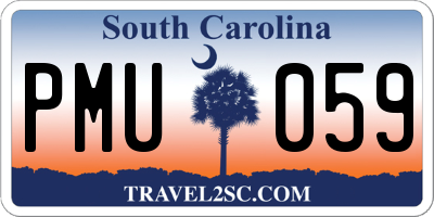 SC license plate PMU059