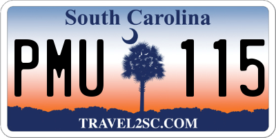 SC license plate PMU115