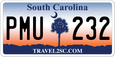 SC license plate PMU232