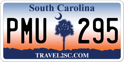 SC license plate PMU295
