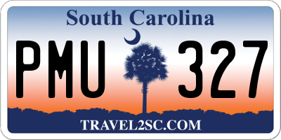 SC license plate PMU327