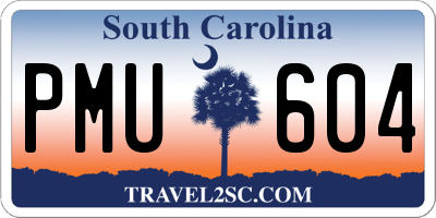 SC license plate PMU604