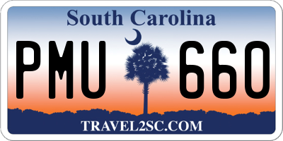 SC license plate PMU660