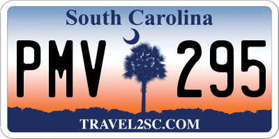 SC license plate PMV295