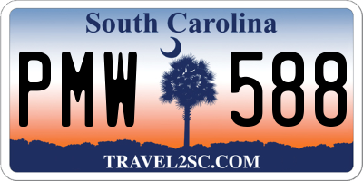 SC license plate PMW588