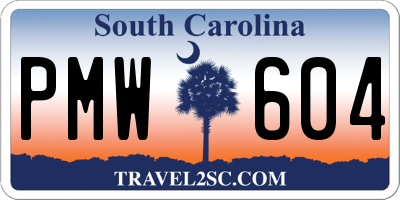 SC license plate PMW604