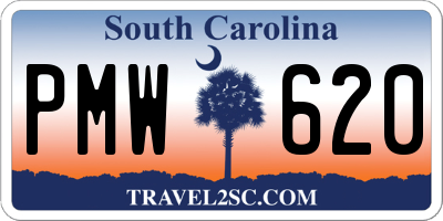 SC license plate PMW620