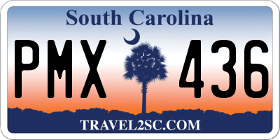 SC license plate PMX436