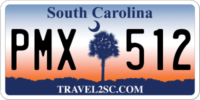 SC license plate PMX512