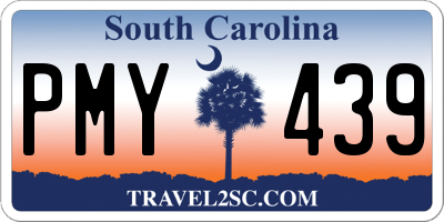 SC license plate PMY439
