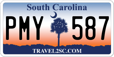 SC license plate PMY587
