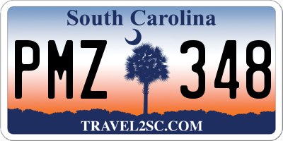 SC license plate PMZ348