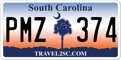 SC license plate PMZ374