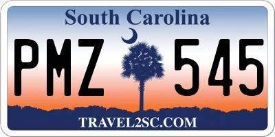 SC license plate PMZ545