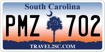 SC license plate PMZ702