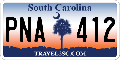 SC license plate PNA412