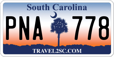 SC license plate PNA778