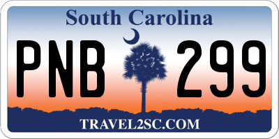 SC license plate PNB299