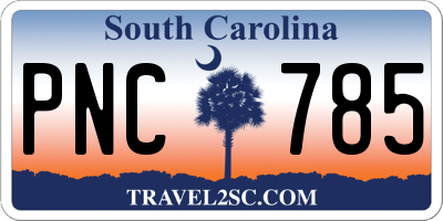SC license plate PNC785